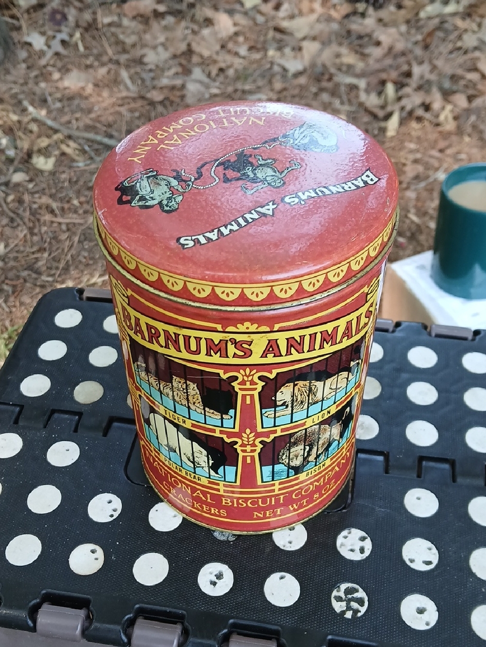 Barnum's Animals Vintage Red Decorative Tin